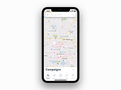 Map/List Animation animation design app design invision studio iphonex mobile animation studio uidesign