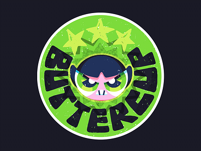 PPG-Buttercup blossom bubbles buttercup cartoon cartoon network cmyk halftone icon illustration ink inkbyteatwork inking las chicas superpoderosas powerpuff powerpuff girls professor utonium star typeface typography whoopass stew