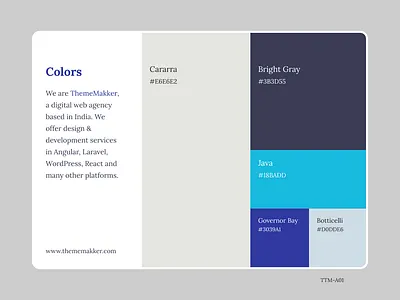 Color Pallete TTM-A01 color colorful colorpalette colors dribbble figma figmadesign flatcolor illustration thememakker web colors