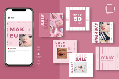 Five Duotone Instagram Post Template business digital digitalmarketing facebook fashion instagram instagramstories marketing promo promotion social socialmedia stories twitter