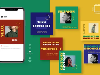 Six Duotone Instagram Post Template business digital digitalmarketing facebook fashion instagram instagramstories marketing promo promotion social socialmedia stories twitter