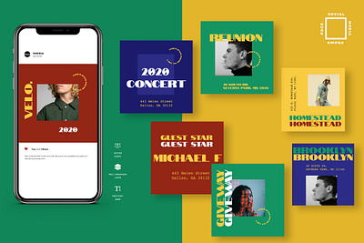 Six Duotone Instagram Post Template business digital digitalmarketing facebook fashion instagram instagramstories marketing promo promotion social socialmedia stories twitter