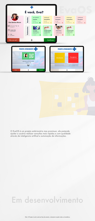 EvaOS User interface adobe xd app brasil brazil design health photoshop sus ui ui design uiux web