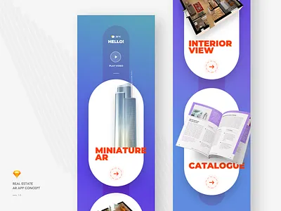 Real Estate Ar App app design clean concept real estate sketch