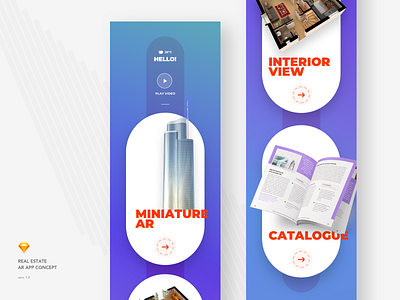 Real Estate Ar App app design clean concept real estate sketch