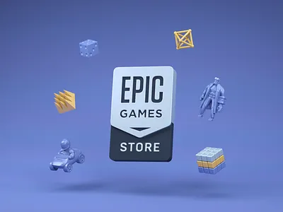 Epic Games Store 3d branding cinema4d cyberpunk 2077 design epic games store freelance games illustration logo photoshop steam vector