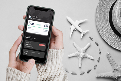 ✈️Flights Status airplane apps dark design dribbble experience flight flight app flightstatus interface minimalist mobile ota status tiket trackers travel userinterface