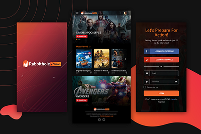 Media Streaming App app application creative drama modern movie series show streaming ui ux video