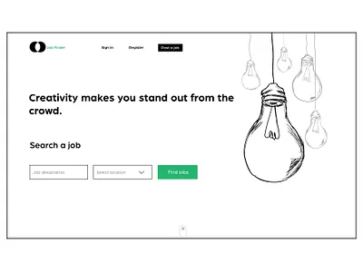 Job Finder adobe illustrator application design application ui concept illustration ui ux web landing page webdesign website website concept website design