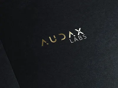 audax labs logo logodesign modern typeface virtualreality wordmark
