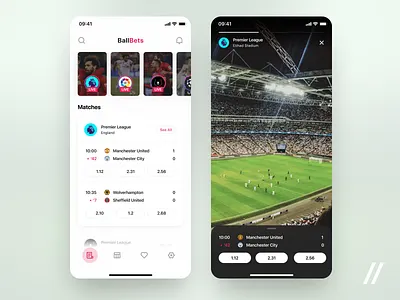 Football Betting App app bet betting bookmakers concept dashboad design figma mobile product purrweb score sport statistics ui ux