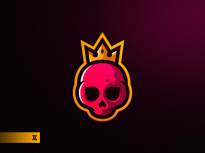 Loeya Mascot Logo (Concept) crown cute drawing fortnite illustration loeya logo mascot queen simple skull twitch