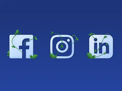 Bud Digital Social Icons affinity bright color combinations icons illustration illustrator pixel social social media ui vector vector art vector illustration visual identity