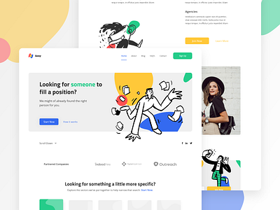 Savvy home page concept adobe xd company website concept design design home page design illustrations illustrator modern design organic shapes recruitment agency ui ui ux uidesign web web design