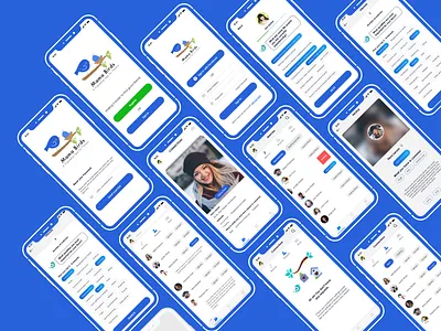 Mama Bird app design flat minimal ui