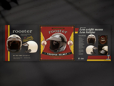 Rooster Helmet brand brand design brand identity branding branding design collaboration content editorial editorial design editorial illustration graphic graphic design helmet helmet design instagram instagram post mockup print design template design