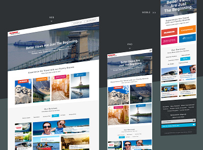 Responsive Travel site. design ui ux web