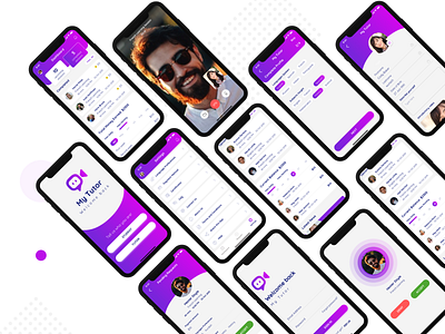 My Tutor app design flat logo minimal ui