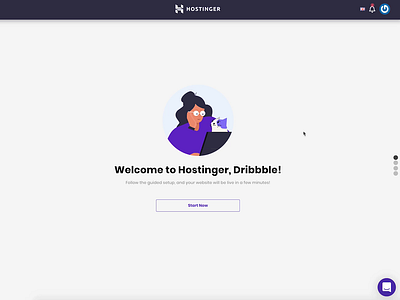 Hostinger Onboarding animation hostinger onboarding onboarding ui steps tutorial ui ux web