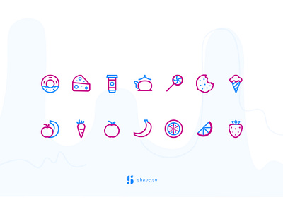 Icon Set - Shape Library adobe xd app app icons design figma food and drink food icons iconography icons illustrations interface minimal mockup simple sketch ui ux vector web web design