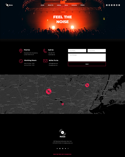 Noize - Musician WP Theme business creative design gallery services webdevelopment wordpress wordpress design wordpress development wordpress theme