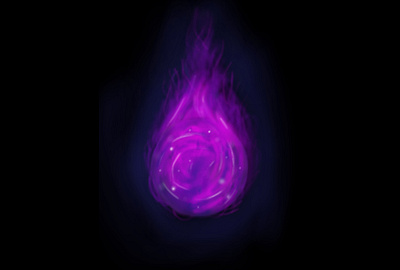 Dark Orb dark energy fire illustration magic orb purple void