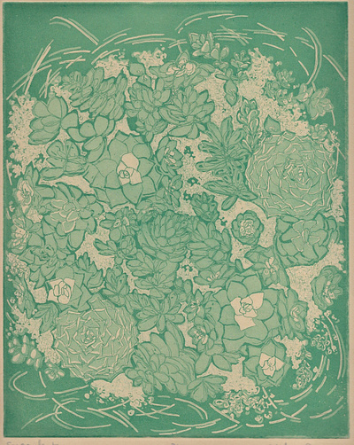 Intaglio Succulents illustration intaglio printmaking succulents