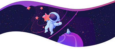 Skywalker character design creative design hero illustration purple space stars ui vector web