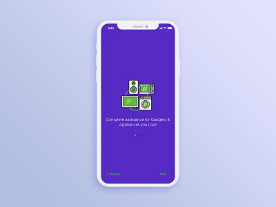 App - Onboarding Screen android app carousel clean design electronics graphics icon interface ios mobile mockup modern onboarding screen product redesign screen splash screen ui ux