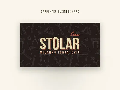 Carpenter Buss Card branding business card businesscard carpenter furniture graphic design graphicdesign handmade modern retro vintage wood woodworking