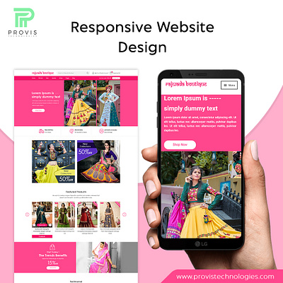 Responsive Website Design branding branding design design ecommerce ecommerce design illustration modern online store responsive responsive design typography web design website website design