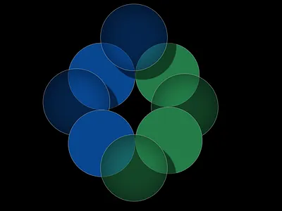Blue Green Circles app branding design icon logo ui ux web