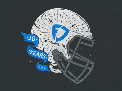 FanDuel 10 Years design fanduel fantasy fantasy sports football illustration vector