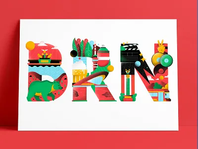 Berlin for Illustation print project berlin colors editorial editorial illustration illustration sail ho studio sho studio typography vector