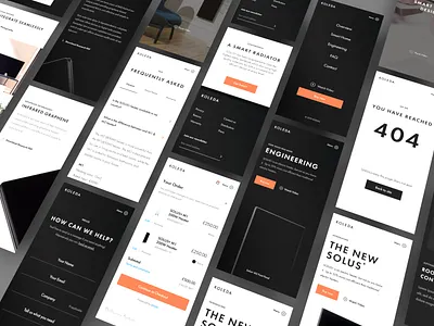 Koleda Mobile Website e commerce home control mobile website product radiator responsive design smart home store temperature ui uiux user experience ux