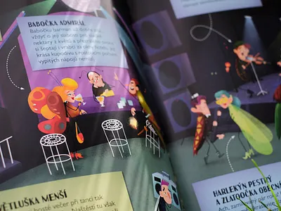 Hmyzí hotel (A bug hotel) affinity book bug bugs butterfly childrens book illustraion insect vector