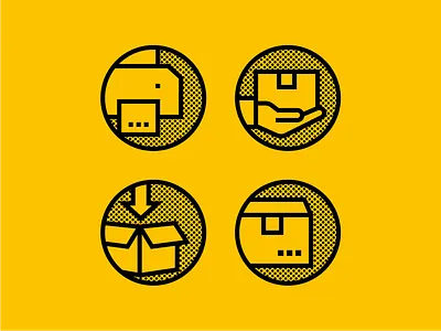 eCommerce Returns Process — Custom Icon Design custom icons dots ecommerce icon designer iconography icons icons design iconset line icons outline icons pattern returns process website icons