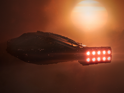 Space Guppy 3d blender concept art design digital art photoshop render ship space spacecraft