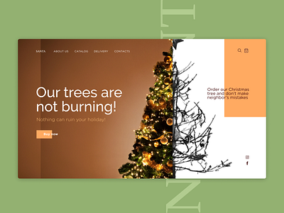 Cristmas tree shop concept branding christmas design e commerce flypage homescreen marketing present shop ui ui design web site website design