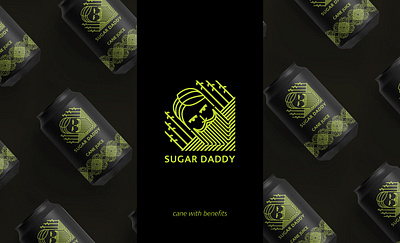 Sugar Daddy Cane Juice branding design illustration logo