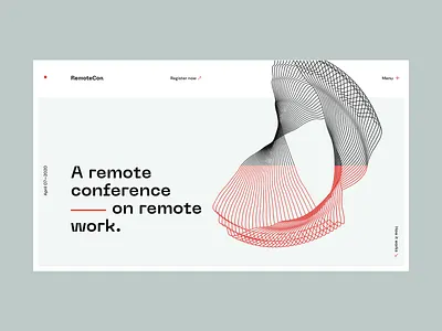 RemoteCon — Unused concept | Desktop conference design hero home homepage neue machina remote remote working ui ux