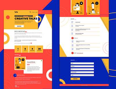 Creative talks website design flatdesign geometry icon illustration ui ux vector website