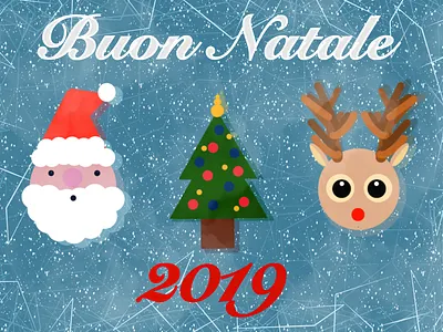 Christmas Characters - a Christmas Card 2019 animal art children art christmas christmas tree cute dribbble happy illustration natale procreate reindeer rudolf santa claus santa clause santaclaus