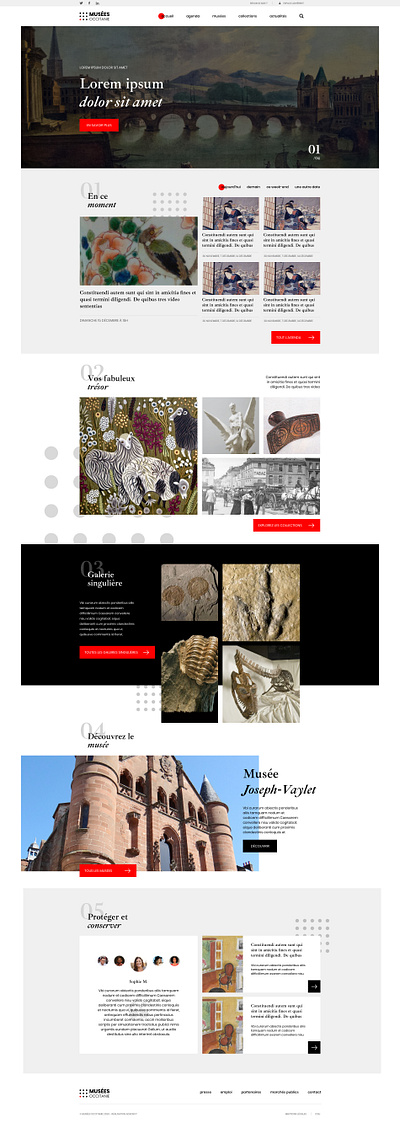 Musées Occitanie - Homepage branding design ui design ux ux design web webdesign