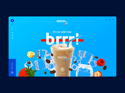 Nescafe Ice animation coctail design drink interaction nescafe ui ux web website