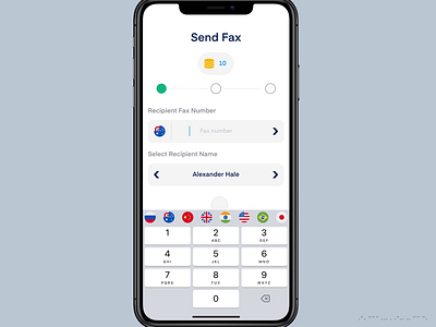 Mobile Fax crop documents fax file mobile app mobile ui receipts scan screenshot send ui uiux ux uxdesign