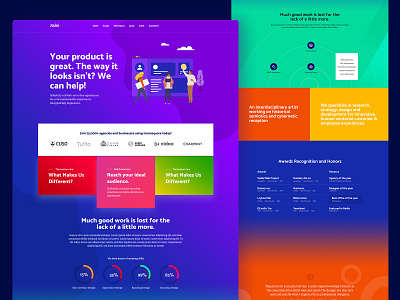 Bad UX Good UI agency blue colorful corporate creative gree homepage illustraion illustration art portfolio red skills ui user experience user interface ux web design yellow