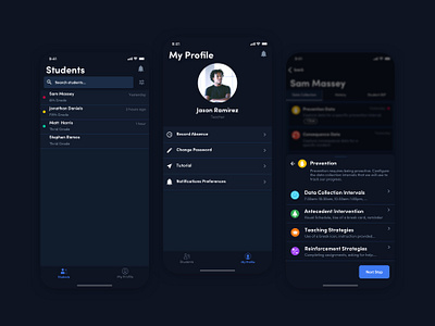 App Concept - Dark & Light Mode app design app icon app ui dark mode dark ui ios app ios13 iphone x list pattern