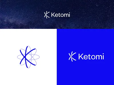 Ketomi abstract atom colors construction creative guidelines lines logo logotype mark minimal minimalist monogram monogramlogo simple symbol