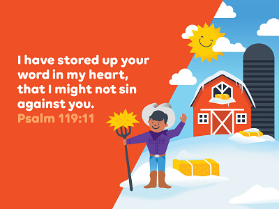 Preschool Memory Verse • January barn bible verse kids preschool